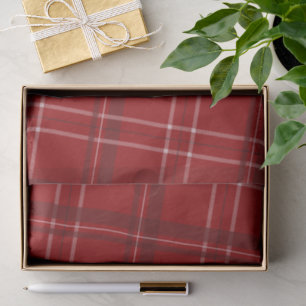 Classic bold red holiday plaid tissue paper