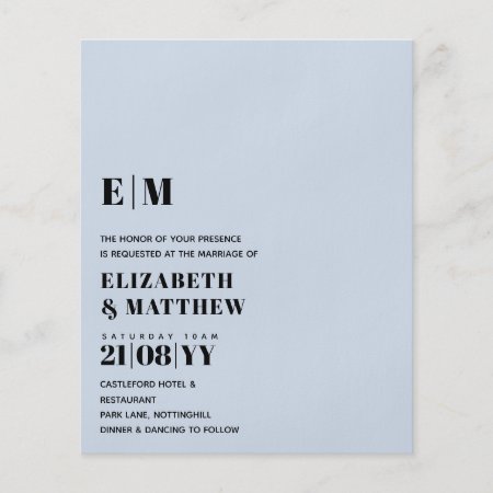 Classic BOLD Text Only Wedding Invitation Simple Flyer