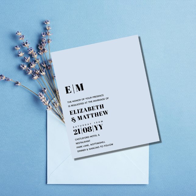 Classic BOLD Text Only Wedding Invitation Simple Flyer (Creator Uploaded)