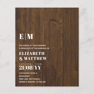 Classic BOLD Text Only Wedding Invitation Simple Flyer