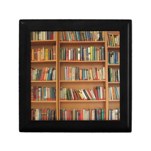 Classic book shelf pattern bookcasebooksold keepsake box