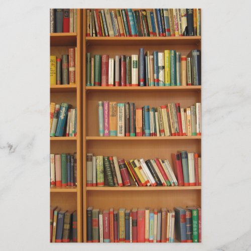 Classic book shelf pattern bookcasebooksold stationery