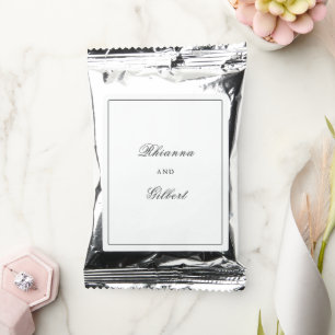 Classic Border Black and White Timeless Wedding Coffee Drink Mix