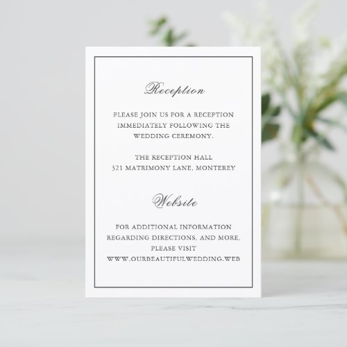 Classic Border Black and White Timeless Wedding