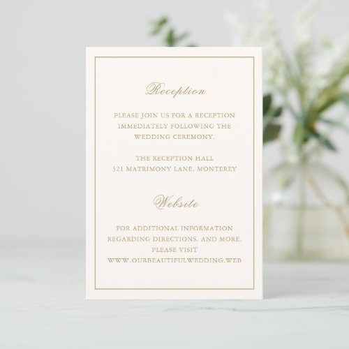Classic Border Ivory and Gold Timeless Wedding