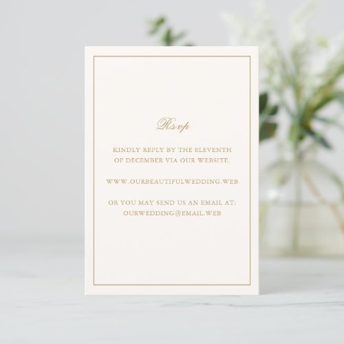 Classic Border Ivory and Gold Timeless Wedding