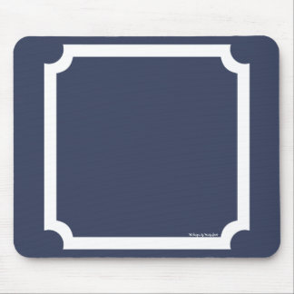 Classic Border Mousepad in Nautical Navy/White