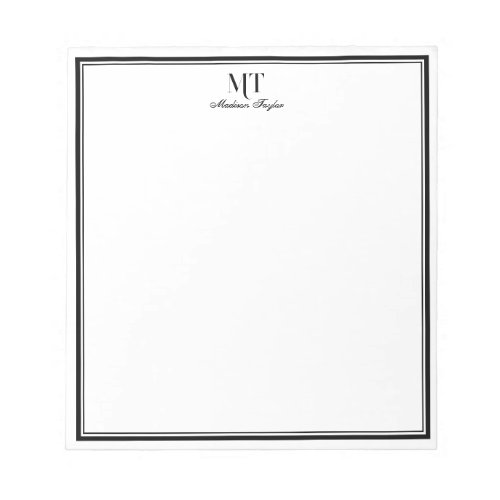 Classic Border Personalised Notepad