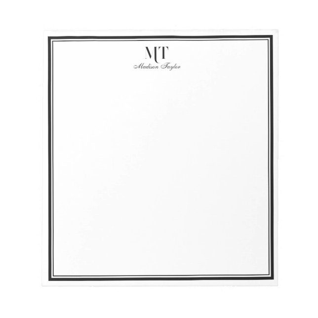 Classic Border Personalised Notepad (Front)