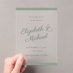 Classic Border Save the Date Flat Card
