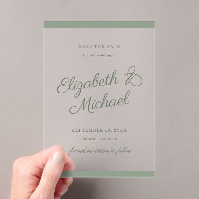 Classic Border Save the Date Flat Card (Insitu (Handheld))