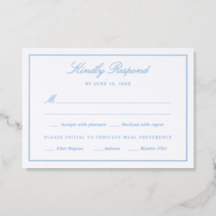 Classic Border Wedding Letterpress RSVP Cards