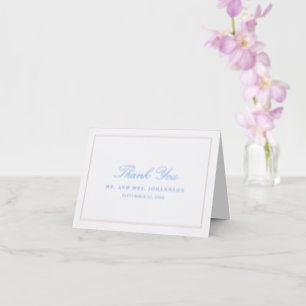 Classic Border Wedding Letterpress Thank You Card