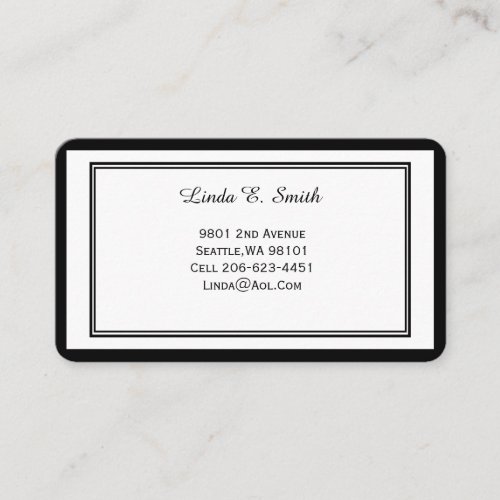 Classic Bordered Business Calling Card