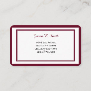 Classic Bordered Business Calling Card