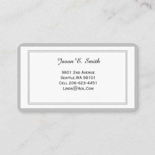 Classic Bordered Business Calling Card