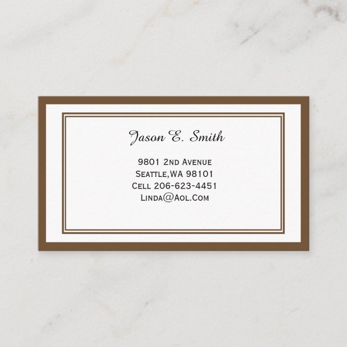 Classic Bordered Calling Card | Zazzle