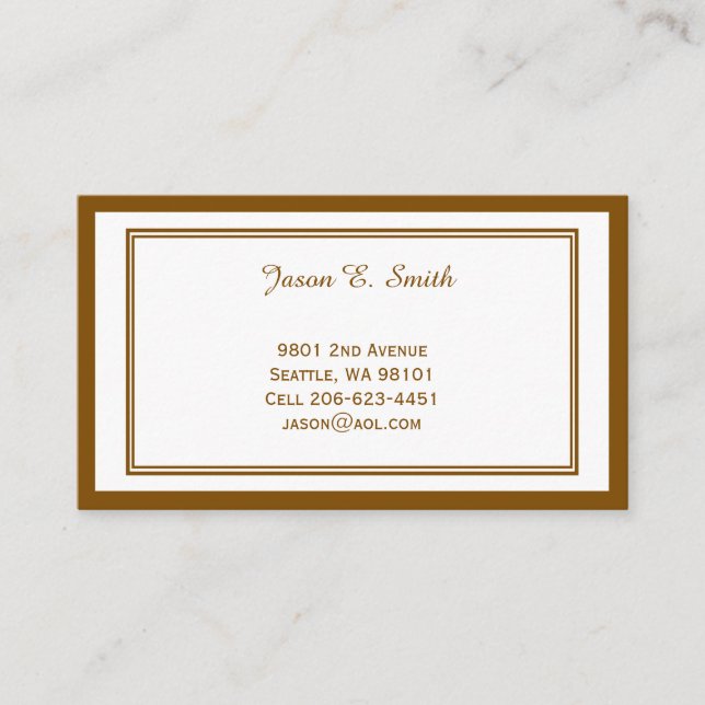 Classic Bordered Calling Card (Front)