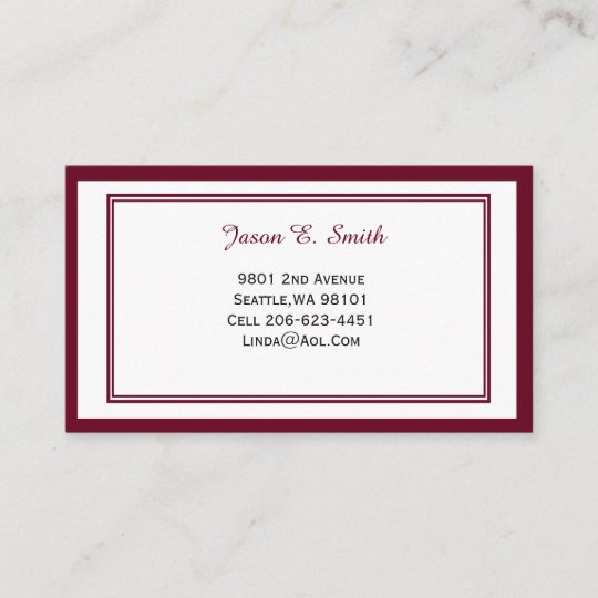 Classic Bordered Calling Card | Zazzle.com