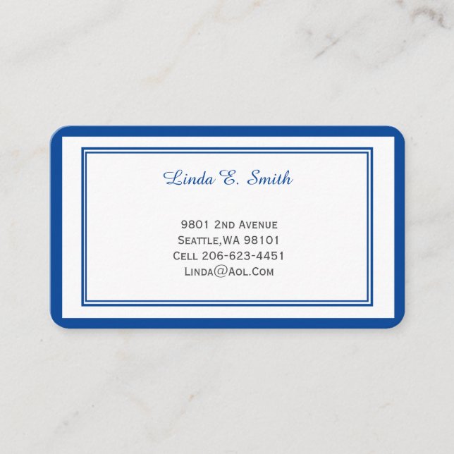 Classic Bordered Calling Card (Front)