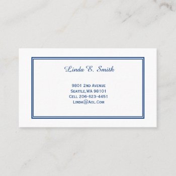 Classic Bordered Calling Card by photographybydebbie at Zazzle