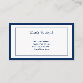 Classic Bordered Calling Card