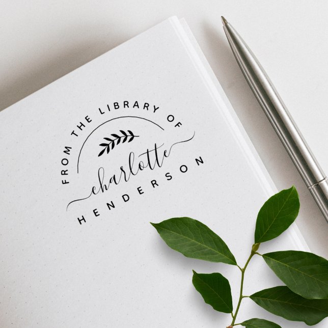 Classic Botanical From The Library Of Book Rubber Stamp (Creator Uploaded)