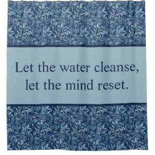 Classic Botanical Inspirational Quote Pattern  Shower Curtain
