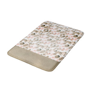 Classic Botanical Leafy Watercolor Bath Mat