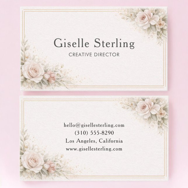 Classic Botanical Neutral Business Card (Creator Uploaded)