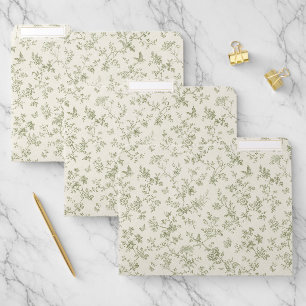 Classic Botanical Songbirds beige File Folder