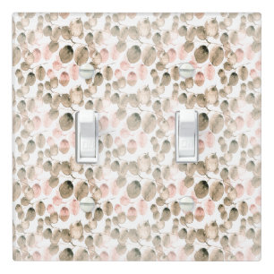Classic Botanical Watercolor Leaves Light Switch Cover