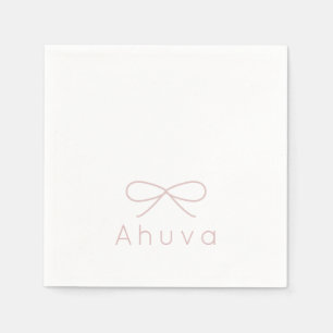 Classic Bow Cocktail Napkin in Muave Pink