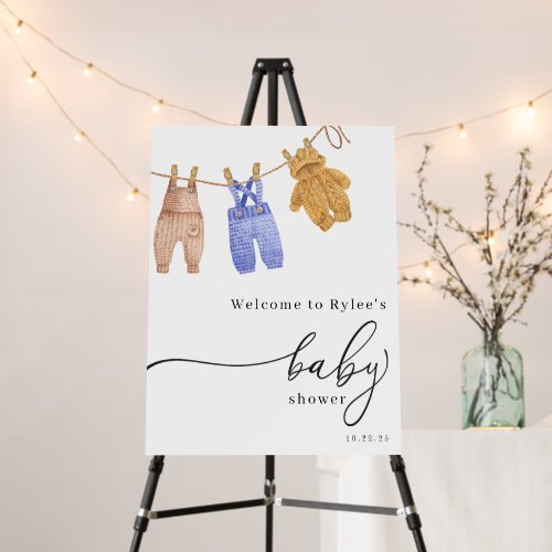 Classic Boy Baby Shower Welcome Foam Board