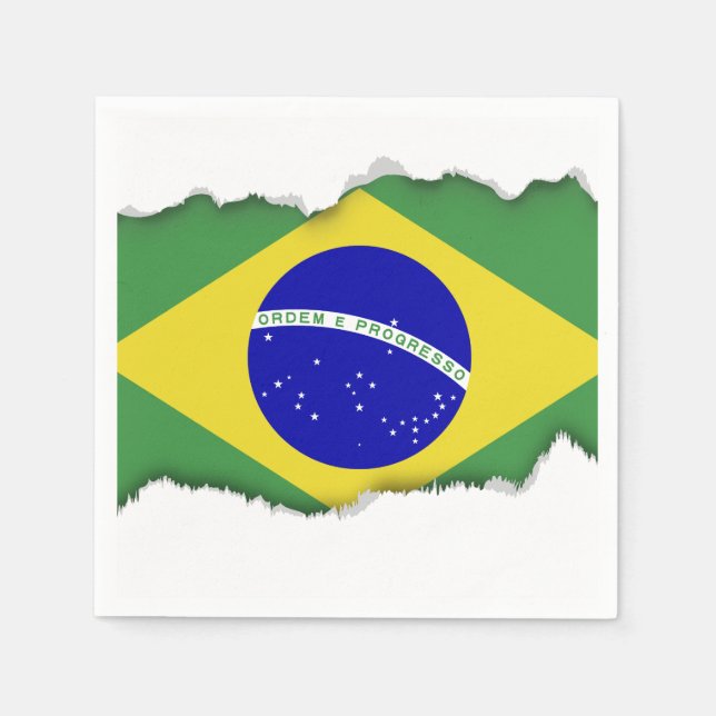 Classic Brazilian Flag Napkins (Front)