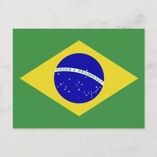 Classic Brazilian Flag Postcard (Front)