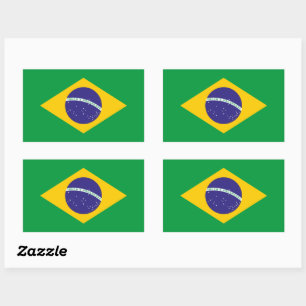 Classic Brazilian Flag Sticker Bold Patriotic Desi