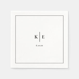 Classic Bride and Groom Monogram Wedding Napkins