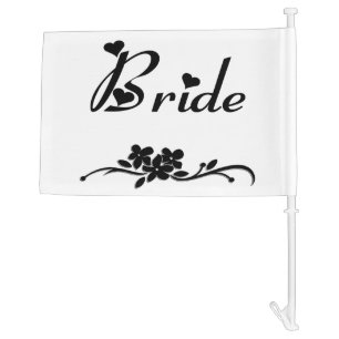Classic Bride Car Flag