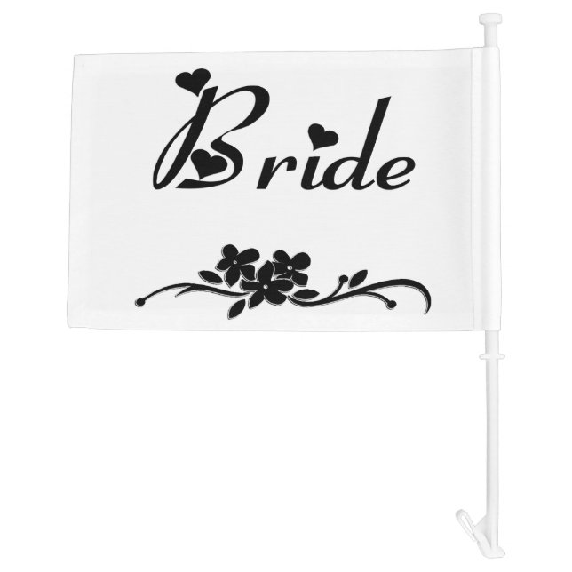 Classic Bride Car Flag (Back)