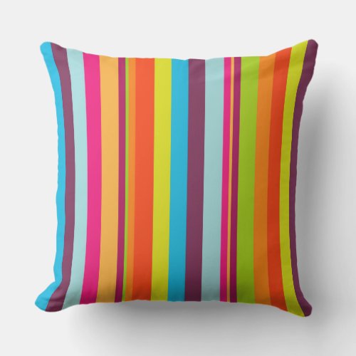 CLASSIC BRIGHT BOLD STRIPES Throw Cushion