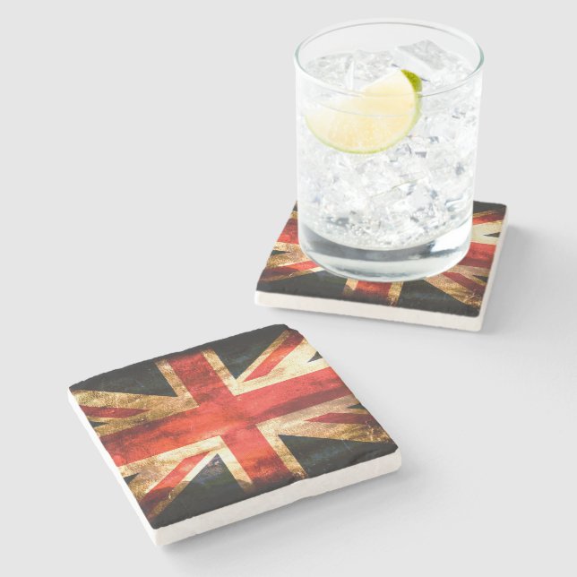 Classic British flag Stone Coaster (Side)