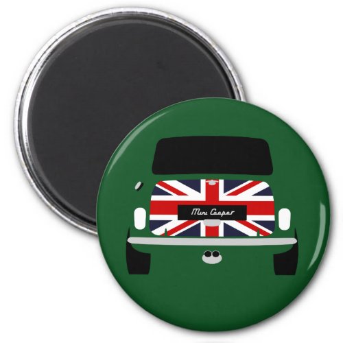 Classic British Racing Green Mini Cooper car Magnet