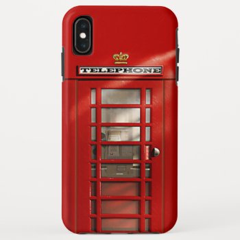 Classic British Red Telephone Box Iphone Xs Max Case by EnglishTeePot at Zazzle