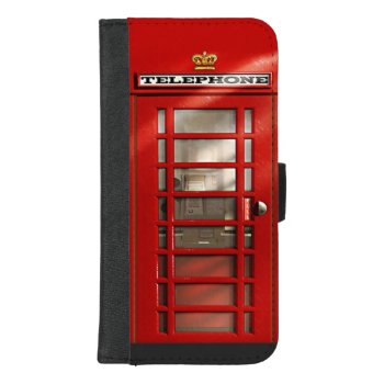 Classic British Red Telephone Box Iphone 8/7 Plus Wallet Case by EnglishTeePot at Zazzle