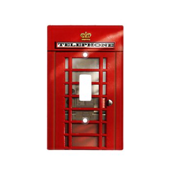 Classic British Red Telephone Box Light Switch Cover by EnglishTeePot at Zazzle