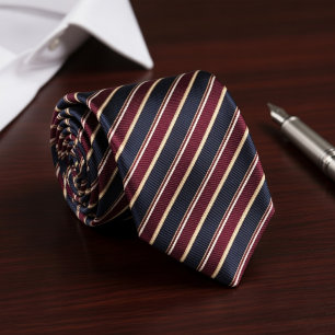 Classic British Repp Stripe Neck Tie