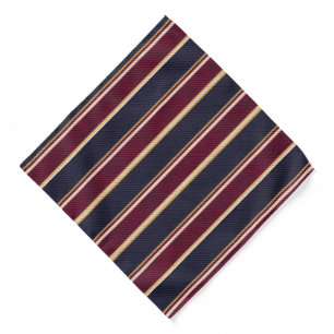 Classic British Repp Stripe Pocket Square Bandana