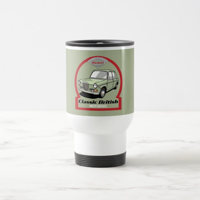 Classic British Wolseley 1300 Car Travel Mug (Center)