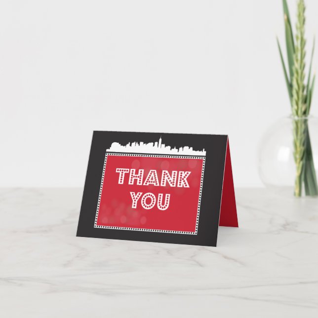 CLASSIC BROADWAY Bar Bat Mitzvah Invitation (Front)